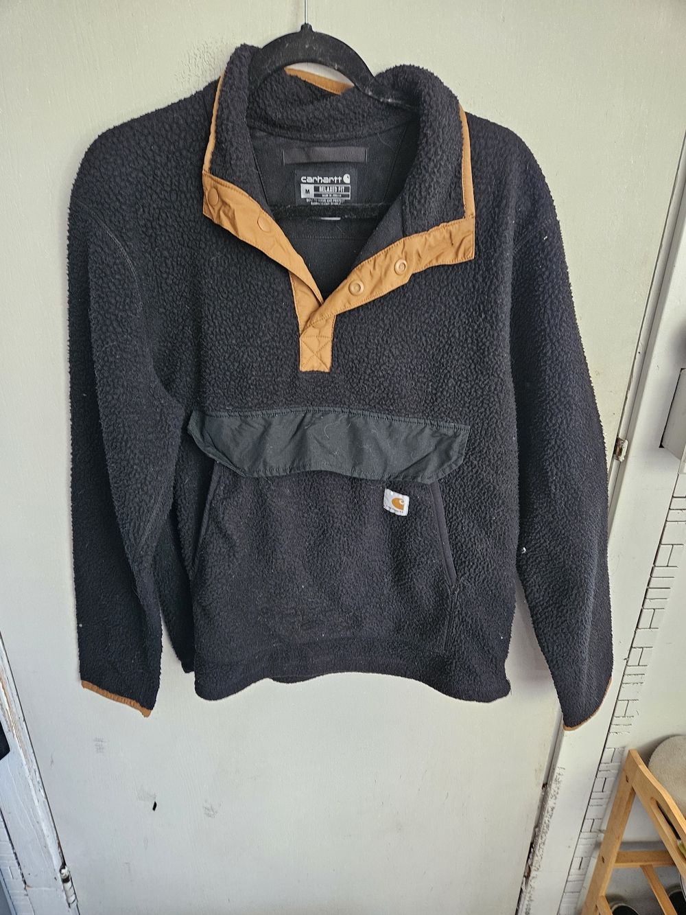 Carhartt Black and White Relaxed Fit Jacket Label